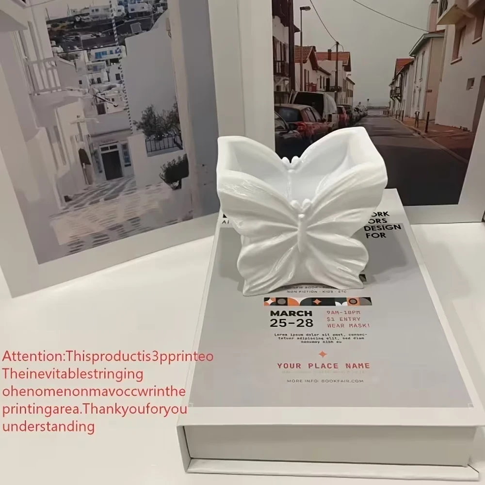 Butterfly-Shaped 3D Printed Makeup Brush Storage Box, Which Can Hold Makeup Brushes, Eyebrow Pencils, and Also Display Various Jewelry Items Such as Ear Studs, Earrings, Necklaces, Etc