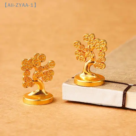【ZYAA-1】2Pcs Feng Shui Auspicious Fortune Tree Small Ornaments Spring Festival Mascot Desktop Ornaments Car Home Decor