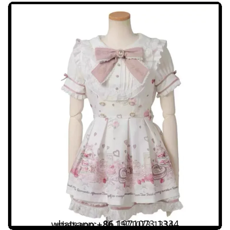 Mine Liz Dress 2026 Spring New Mine Mass Production Cute Sweet Print Navy Collar Long Sleeve Dress Shorts Women 2-piece Set