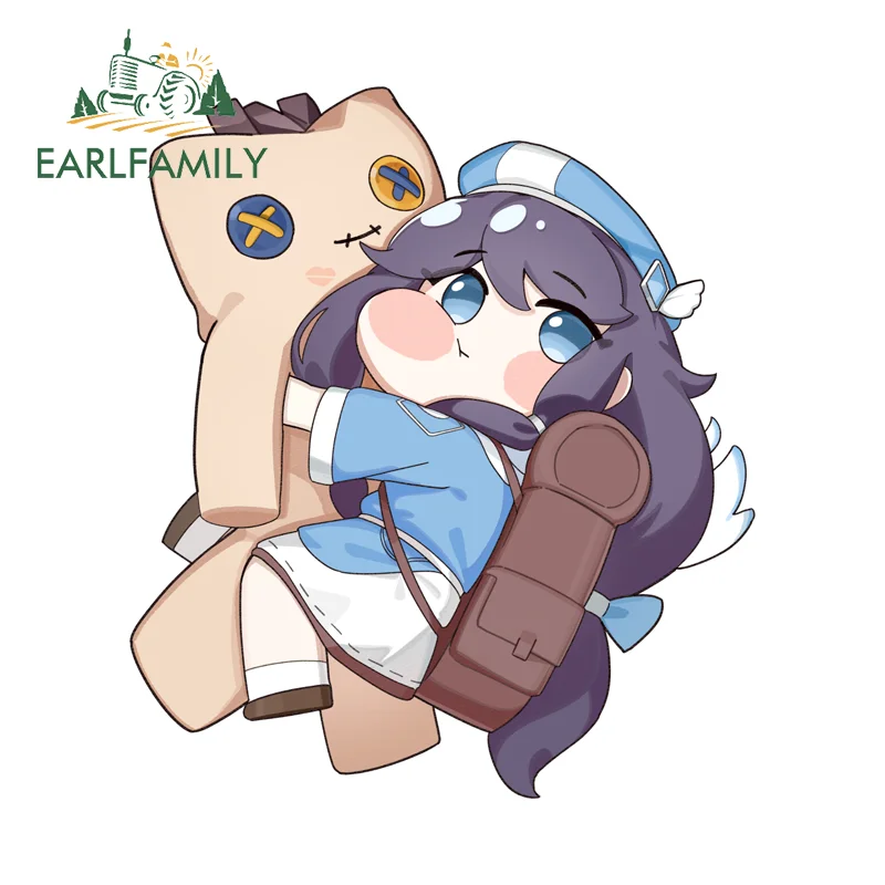 

EARLFAMILY Trickcal Car Stickers Kawaii Style Cartoon Decal Occlusion Scratch Simple Practical Scratch Proof ATV VAN Decoration