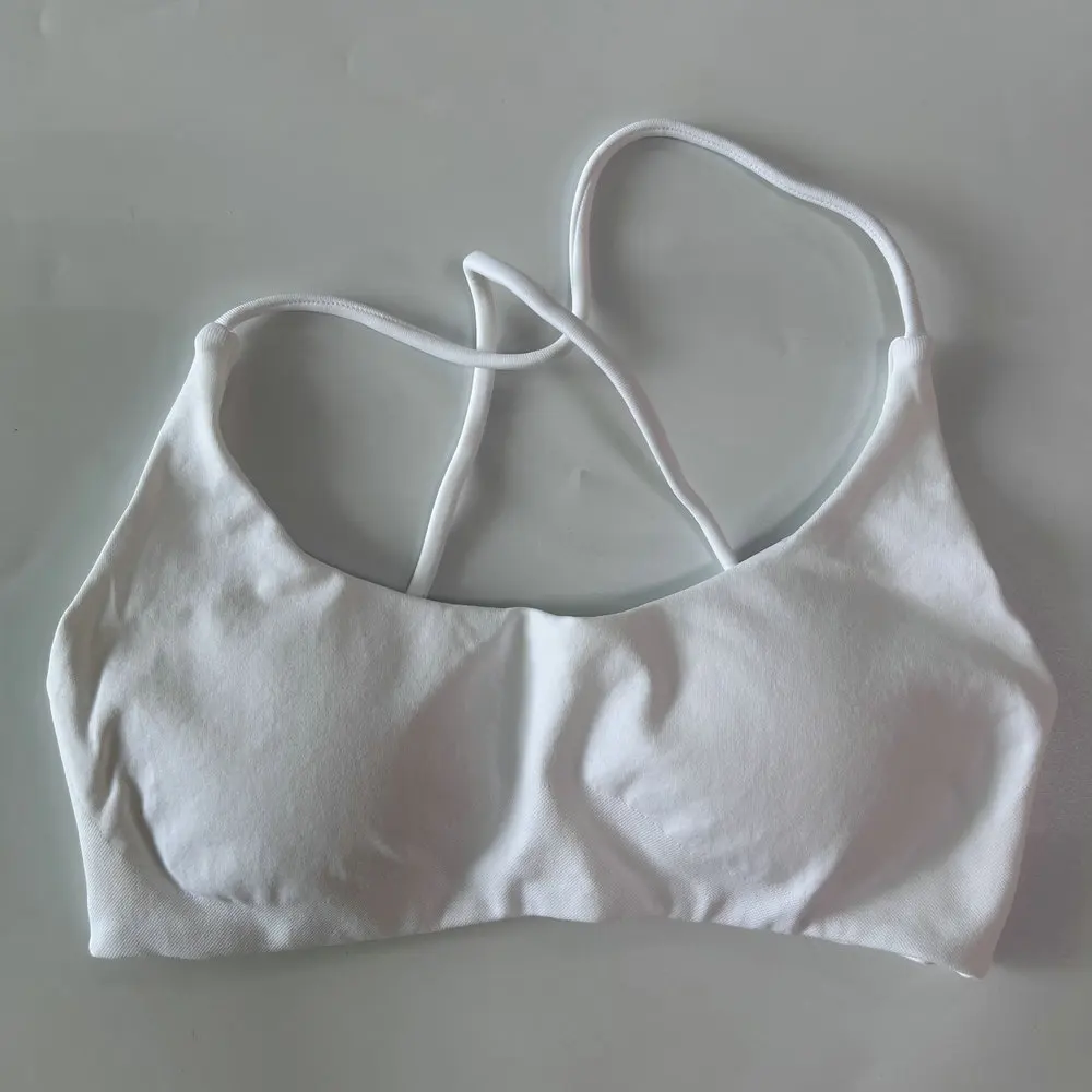 Pericic Twist Back BH Sexy Rückenfreies Gepolstertes Gym-Top Damen Yoga-BH Mittlere Stütze Atmungsaktiver Sport-BH Fitness-Tanktops – Detail 15