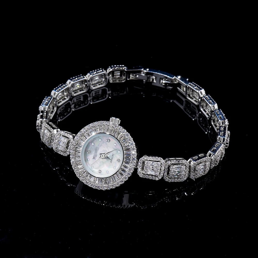 011752 Watch19cm forWomen AAA Cubic Zircon Crystal Watch for Wedding Party Jewelry Japan Movement Waterproof Made with Wholesale