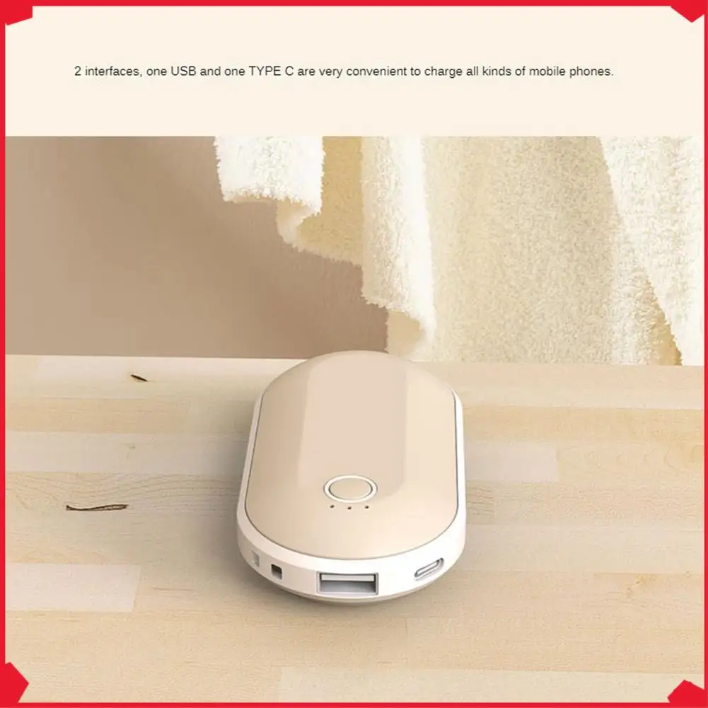 

B17B Грелки для рук перезаряжаемые, электрический портативный карманный обогреватель емкостью 5000 мАч, тепловая терапия отлично подходит для улицы, охоты, гольфа