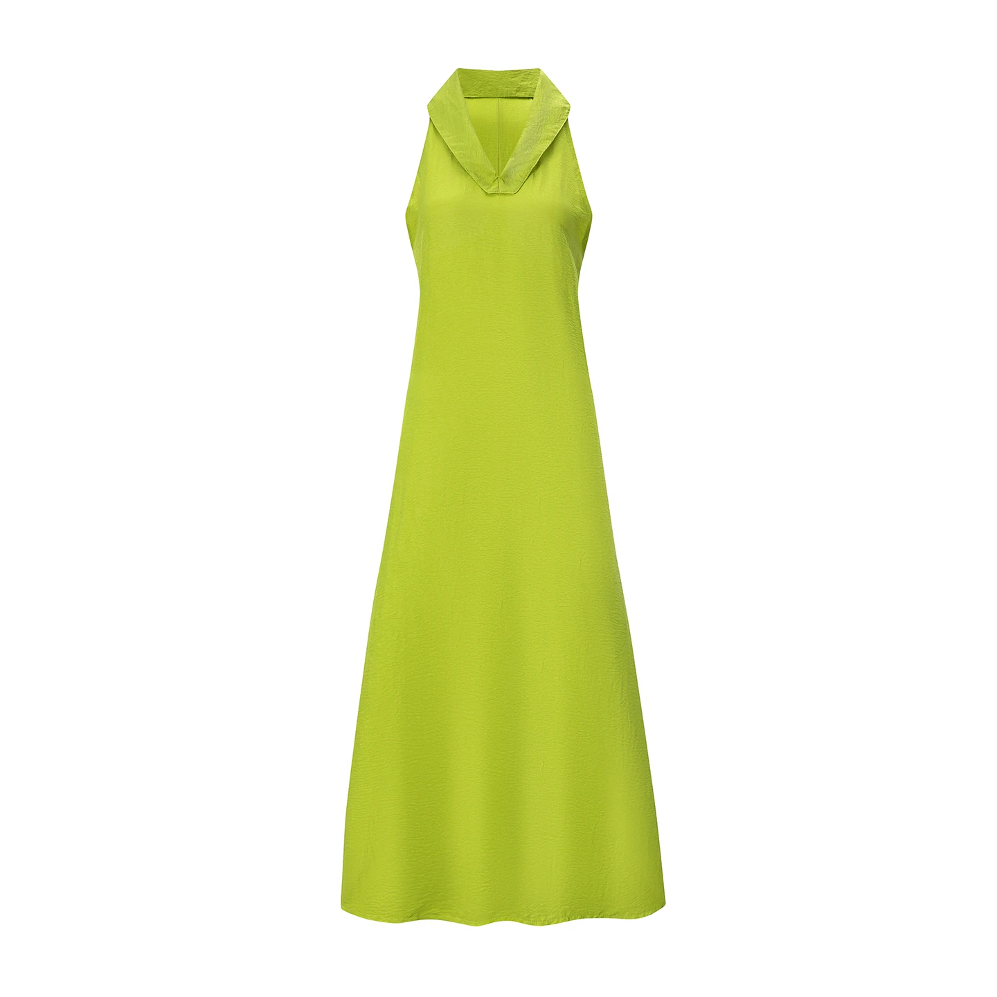 Europäisches und amerikanisches neues lässiges Resort-Kleid für Damen, ärmellos, atmungsaktiv, einfarbig, V-Ausschnitt, Frühjahr/Sommer 2026 – Detail 11
