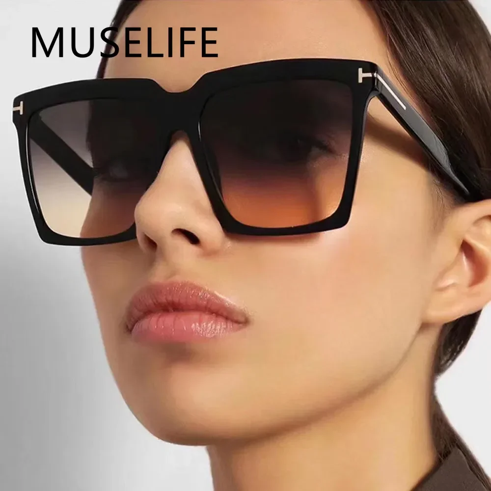 MUSELIFE Fashion Square Sunglasses Designer Luxury Women\'s Cat Eye Sunglasses Classic Retro Glasses UV400