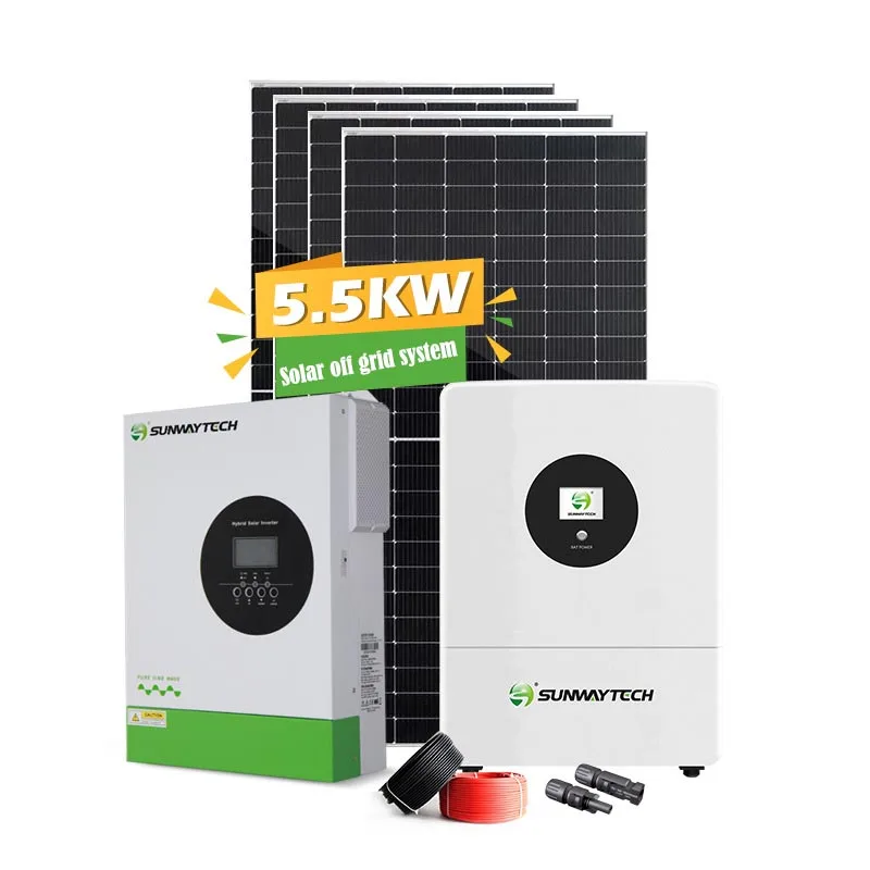 Solar power generation system for household off grid 5.5kw battery inverter integrated photovoltaic energy storage power supply