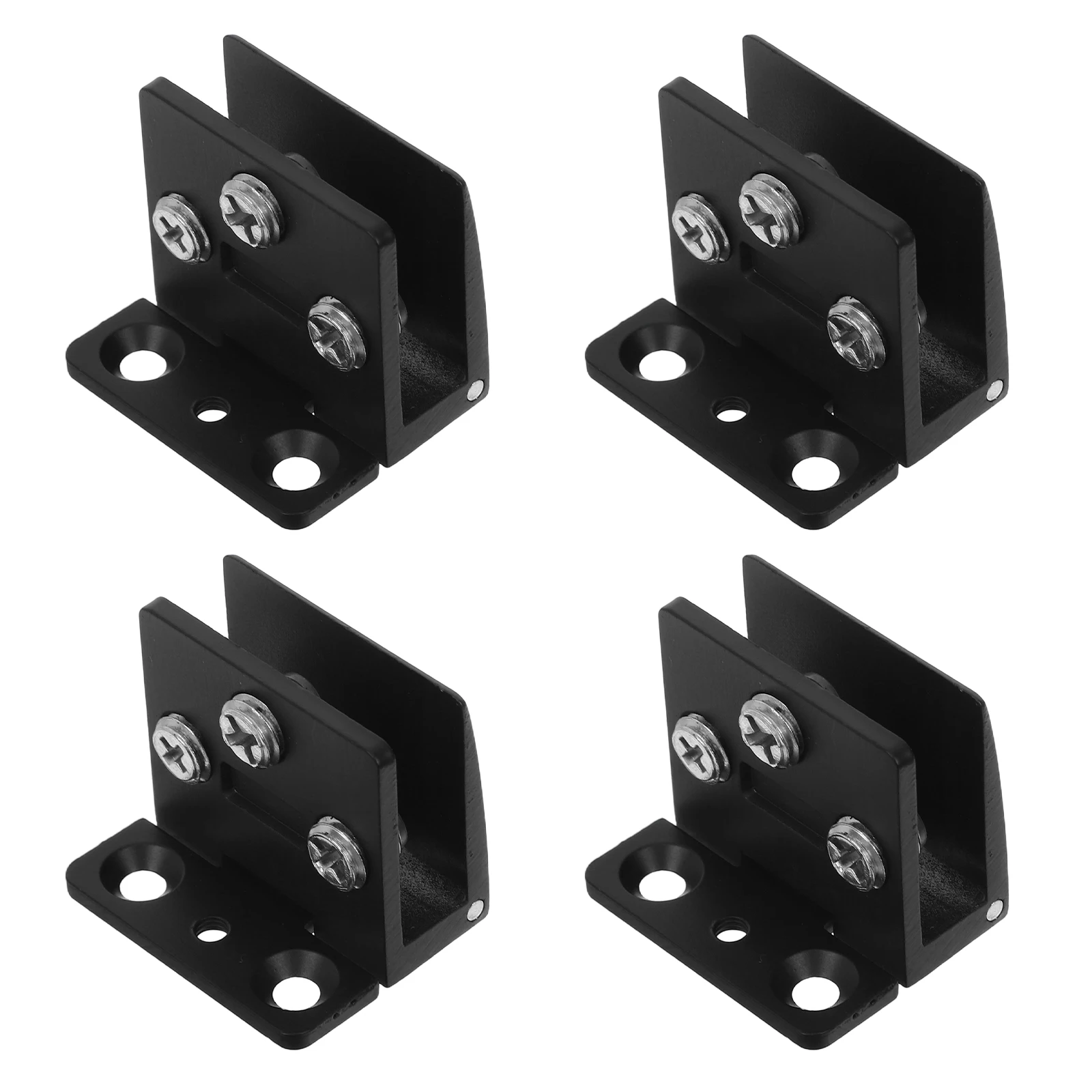 

4pcs Stainless Steel Hinges 3-8Mm No Drill Cabinet Hinge For Wine Cupboard Display Case Smooth Opening Durable Hardware Glass