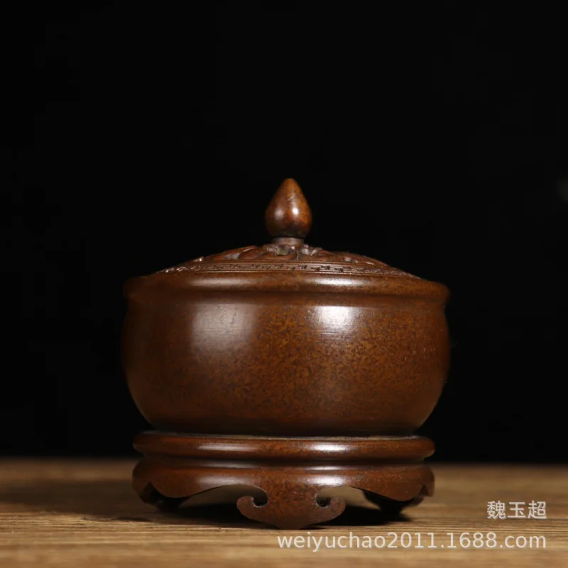 

Pure Copper with Stand, Household Indoor Sandalwood , Antique Style Coil Incense Burner, Xuande Inc