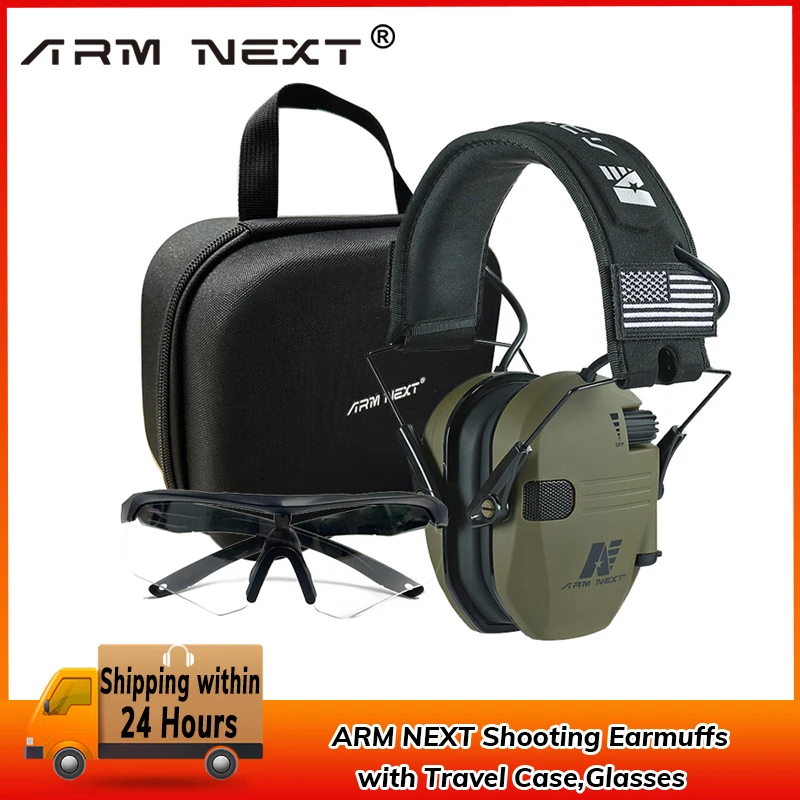 

ARM NEXT Shooting Headphones Soundproof Earmuffs Tactical Ear hearing Protection Noise Reduction Headset NRR 23db for hunting