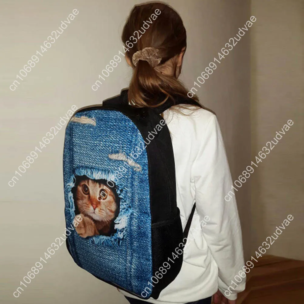 Children Fox Printing Backpack 3cs/set School Bags For Kids With Lunch Box Animals Lunch Student Satchel Pencil Case