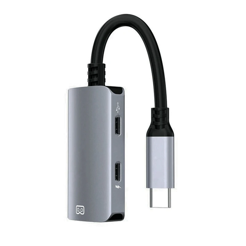 ממיר USB-C ל-C עבור XREAL Nreal, Switch, Stemdeck, Thunderbird Air Plus, Huawei Vision AR Glass Type C Power Conversion-AT93