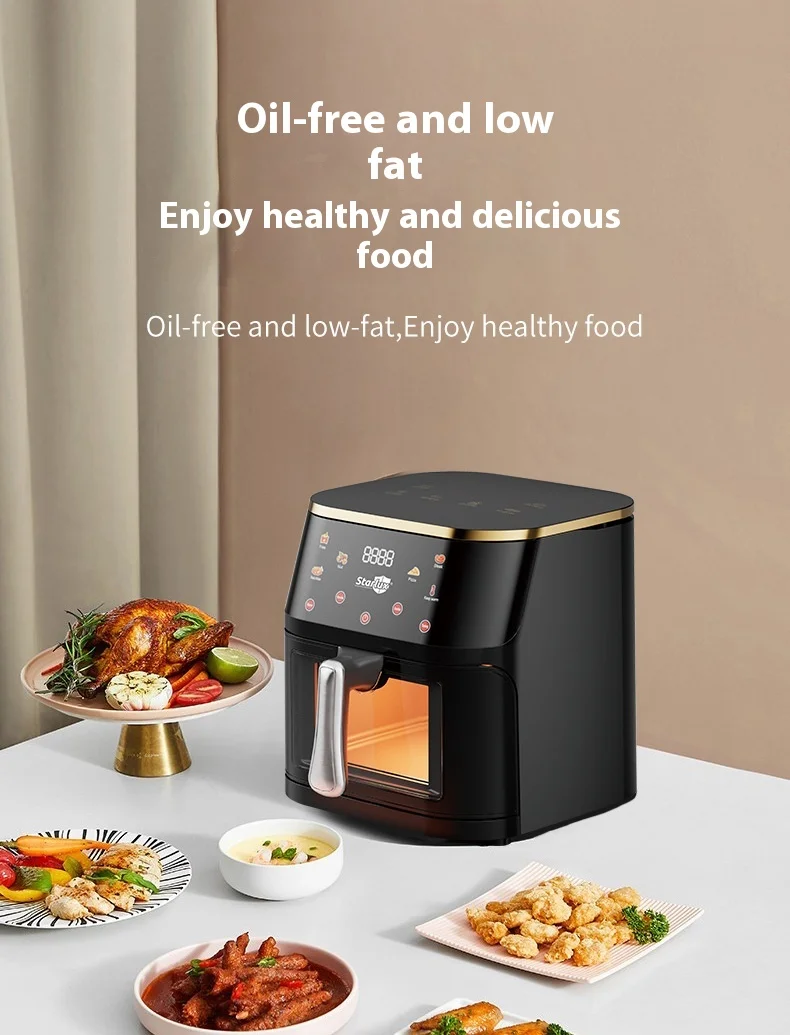 Large Capacity 8L Double Pot Stainless Steel Air Fryer Multifunctional Electric Oven Double Basket for Potato Chips