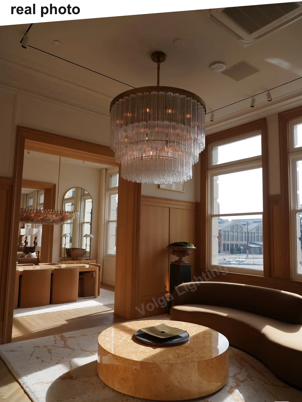 Modern Black Luxury Glass Crystal Ceiling Chandelier, Home Decor High-end American Style Chandeliers for Living Room Parlor