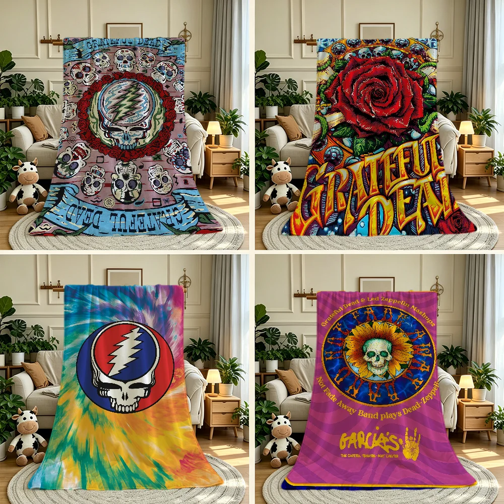 Rock Band G-Grateful Blanket Throw Super Cosy Plush Living Room Sofa Couch Childish Birthday Gifts