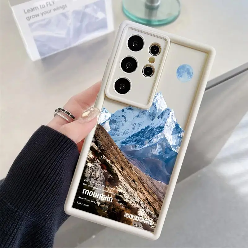 Phone case for Samsung Galaxy S24 S22 S21 Ultra A13 cases S20 FE S23 S24plus S21fe 12C fundas Cover Magnificent Mountain Scenery