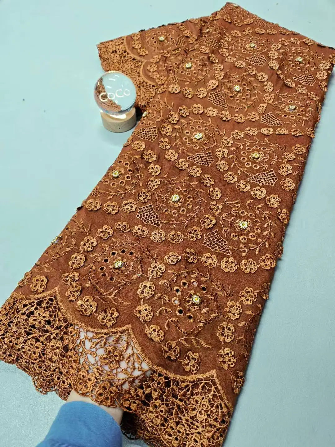 

Latest African Lace Fabric 2026 High Quality,Cotton Fabrics By The Meter,Embroidery,Rhinestone,Linen,Wedding Dress,Tulle,5 Yards