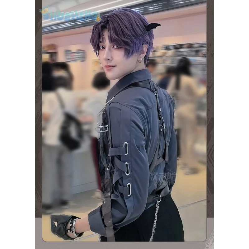 

Красивая белая серая рубашка, униформа для вечеринки на Хэллоуин, Xavier Zayne Rafaye, костюм для косплея, костюм «Любовь и глубокий косплей», новинка 2023 года