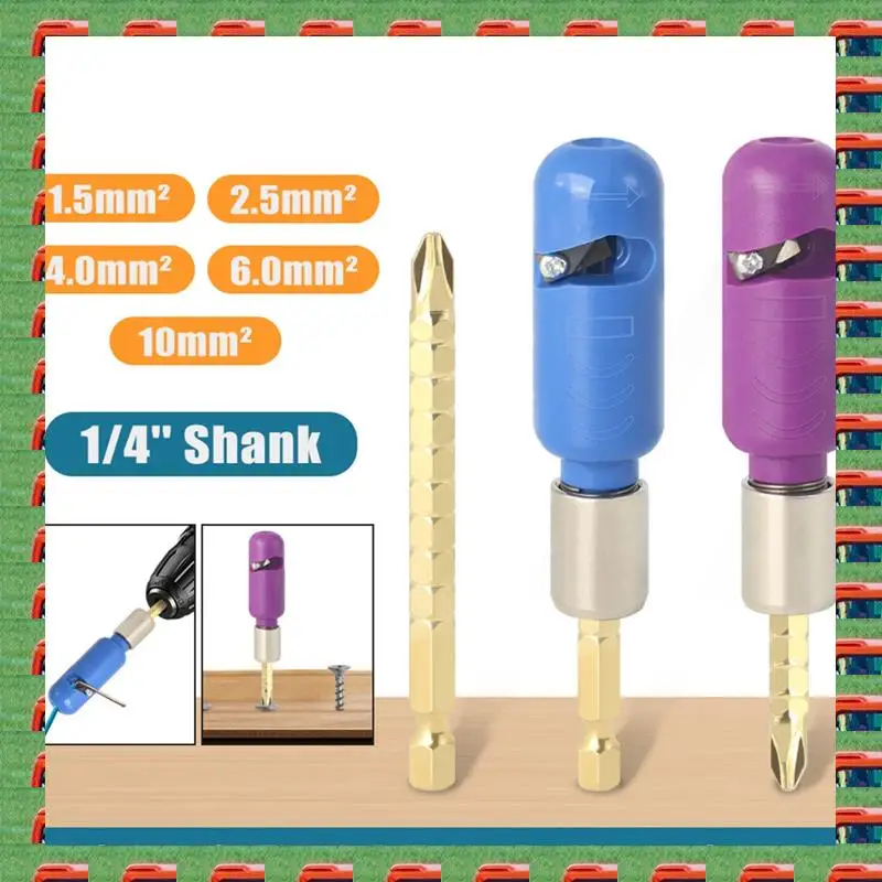 

Electric Wire Stripper For Quickly Stripping Wire Use With Hand Electric Drill Portable Electrician Tool Easy To Use