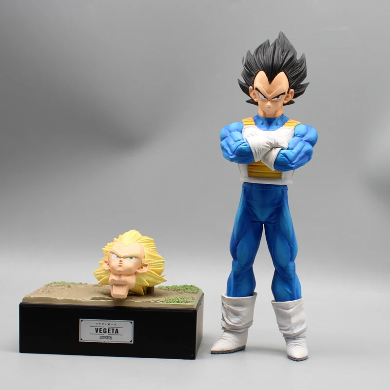 30cm Dragon Ball Z Action Figure Vegeta Figuras with Two Heads DBZ Manga Figurine Toy Anime GK Statue Model Doll Peripheral Gift