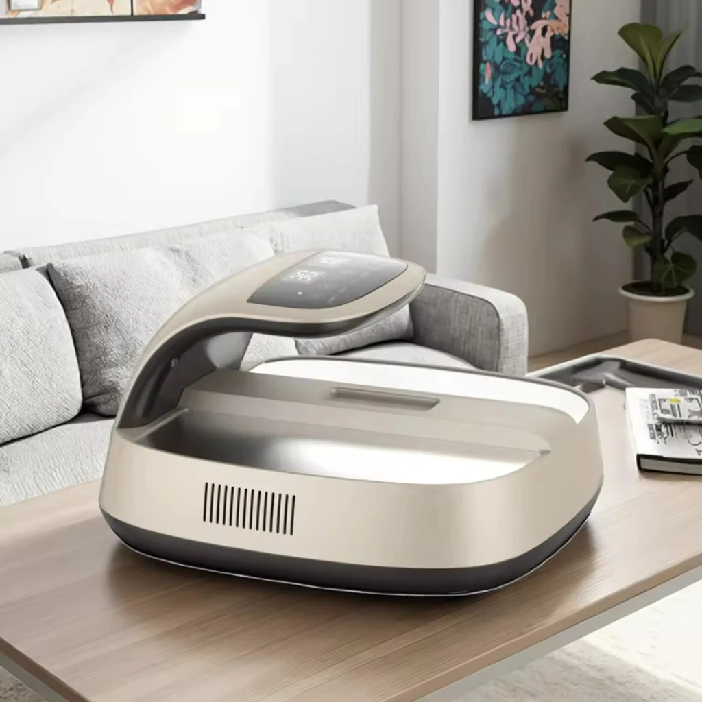 

Инновационный дизайн, красный и синий свет, 2-в-1, пульт дистанционного управления, экран с технологией IMD, комфортный терагерцевый тепловой массажер-грелка для ног.