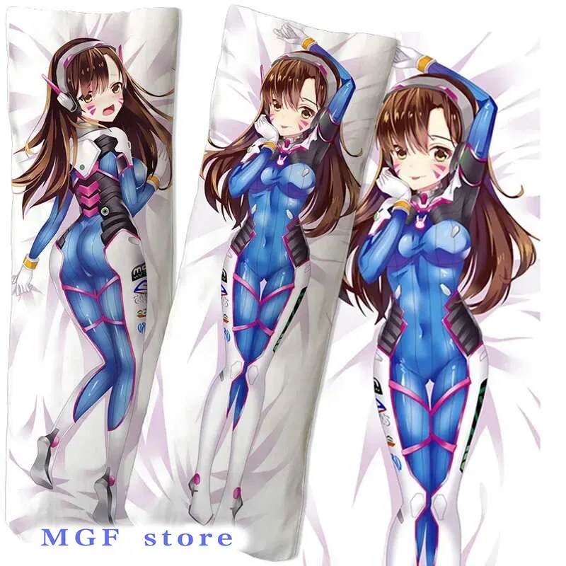 

Game Overwatch Lena Auston Figure Equal Hug Body Pillow Pillowcase Double-Sided 3D 50*160cm Printing DIY Two-Dimensional Sexy Gi