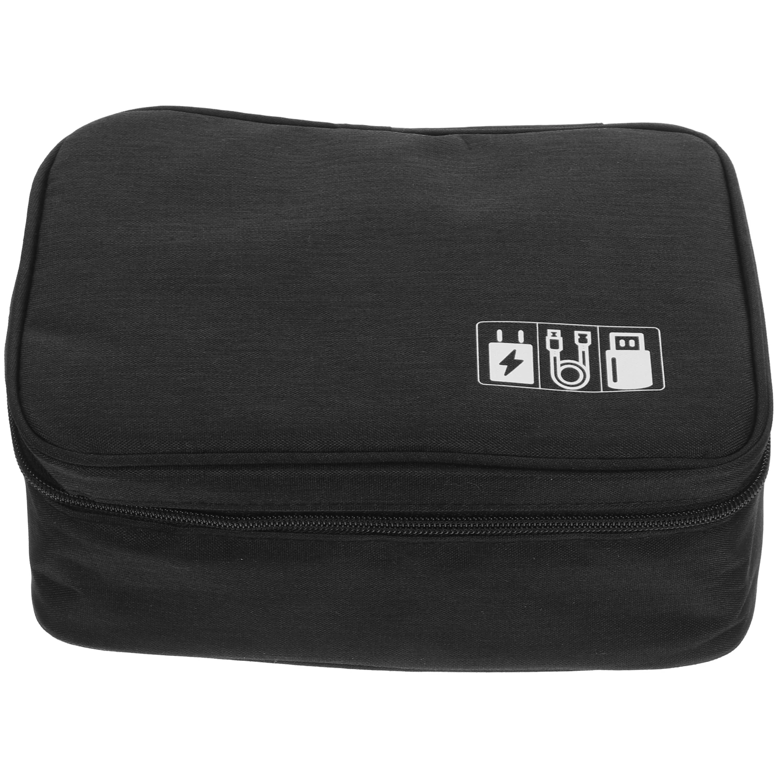 

Digital Storage Bag Travel Pouch Cord ganizer Electronics Case Laptop Cable Polyester Black Large Capacity Shock
