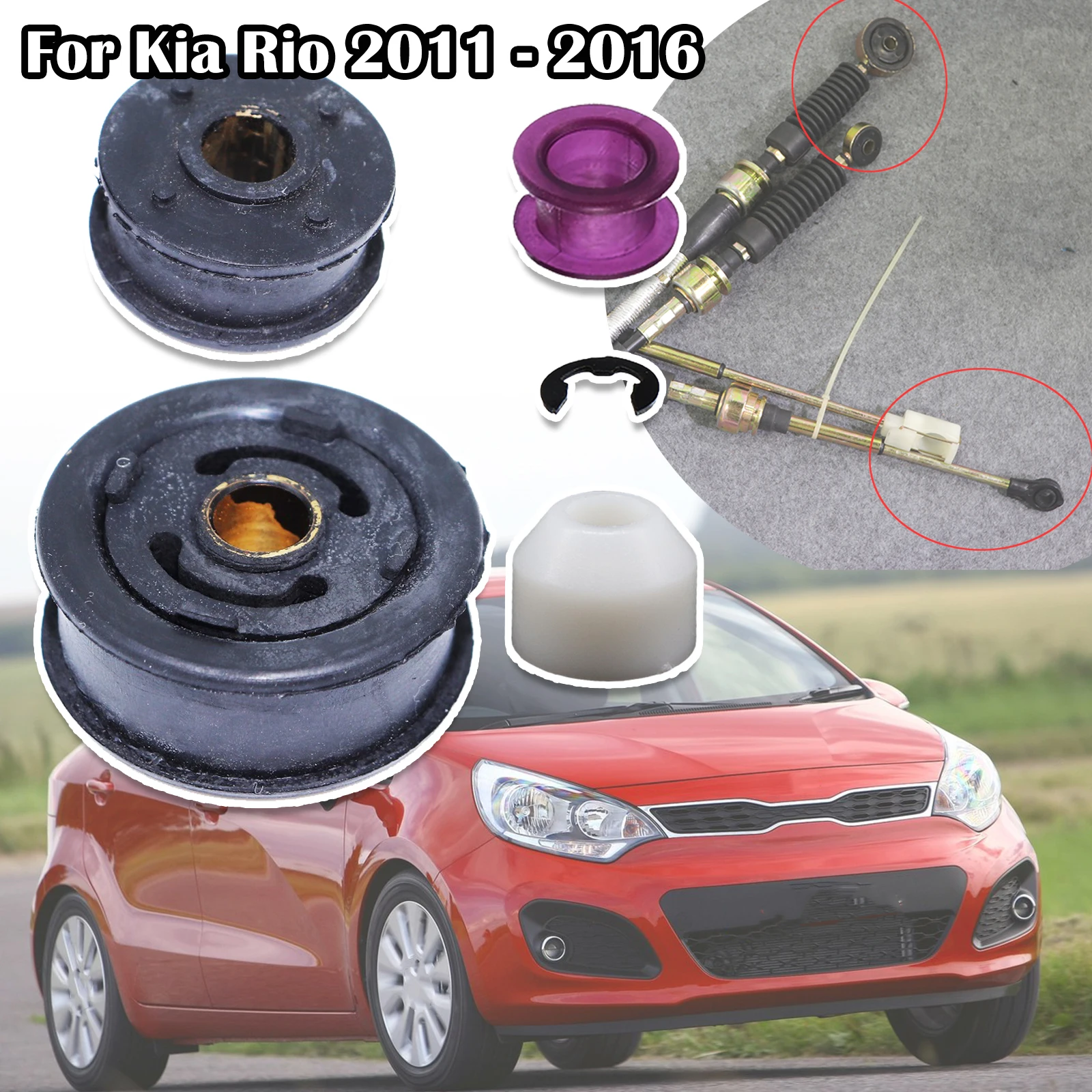 

Manual Gearbox Shift Cable Linkage Bushing Shifter Lever Selector Rod Connect Bushing For Kia Rio 2011 2012 2013 2014 2015 2016