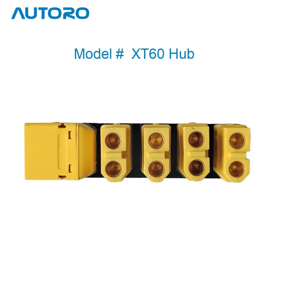Autoro XT60 Power Distribution Board 1 to 4 Port Splitter Power Hub with XT60 Male Female Connector for Drone FPV RC Car Boats