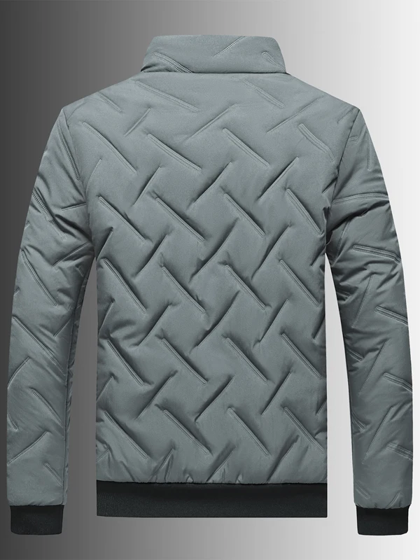 

Мужская повседневная хлопковая куртка Thiened, осенне-зимняя теплая верхняя одежда с воротником-стойкой, модная городская одежда Long Sve