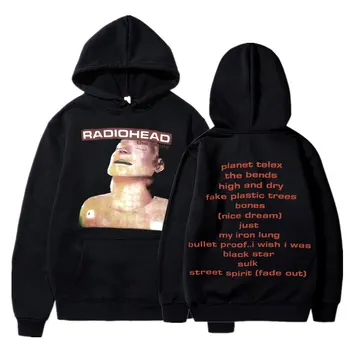 Sudadera con capucha de Radiohead de la banda de Rock Vintage para adolescentes, sudadera con estampado de álbum de música de todo el mundo, ropa de calle Harajuku, sudaderas con capucha de gran tamaño