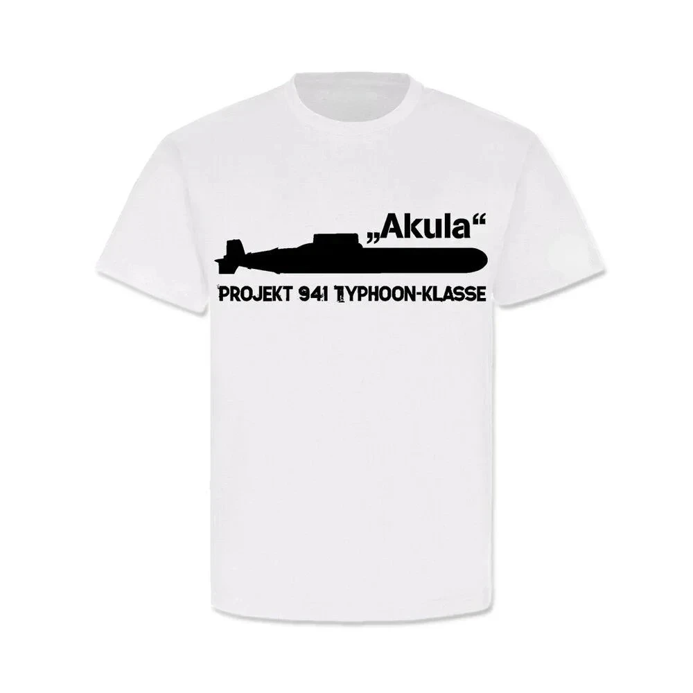 Akula Projekt 941 Typhoon Class Ballistic Missile Submarines T-Shirt 100% Cotton O-Neck Short Sleeve Summer Casual Mens T-shirt