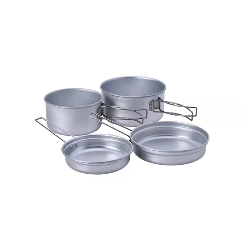 

Титановая/алюминиевая посуда для кемпинга подходит для одиночного отдыха на природе