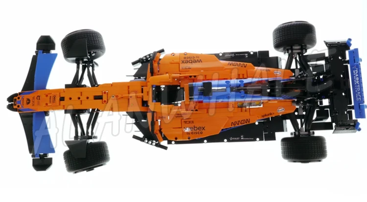 Voiture de course technique orange, 1432 pièces, moteur 2022 à intervalles F1 V6, jouets de nuit de construction compatibles avec le modèle, 88703