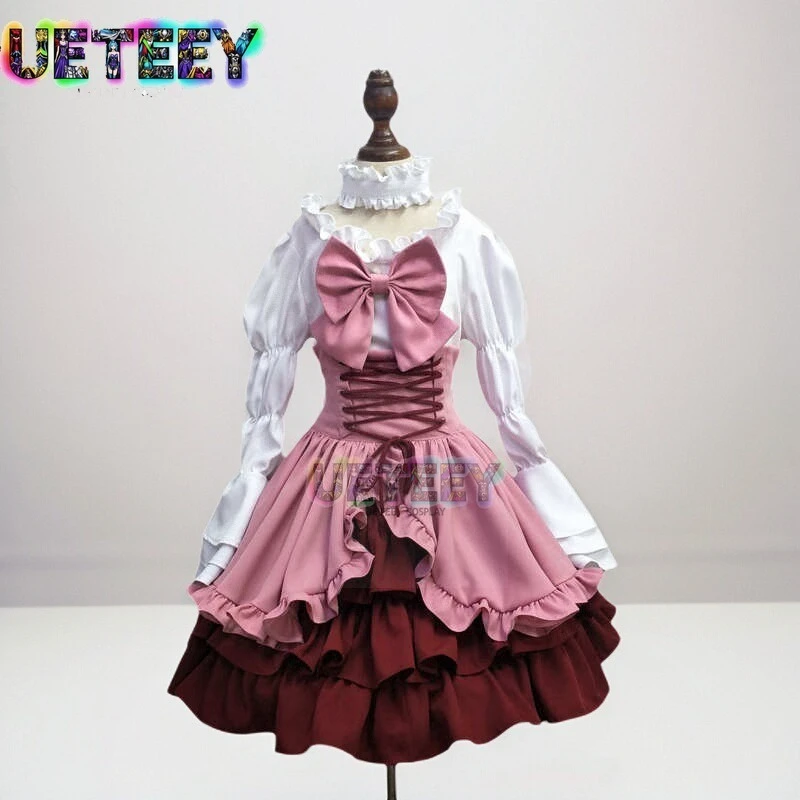 UETEEY COS Erika Furudo Косплей Костюм Umineko When They Cry Корсет Короткая Юбка Многослойное Платье Лолиты Комплект Хэллоуина UETEEY COS Erika Furudo Косплей Костюм Umineko When They Cry Корсет Короткая Юбка Многослойное Платье Лолиты Комплект Хэллоуина