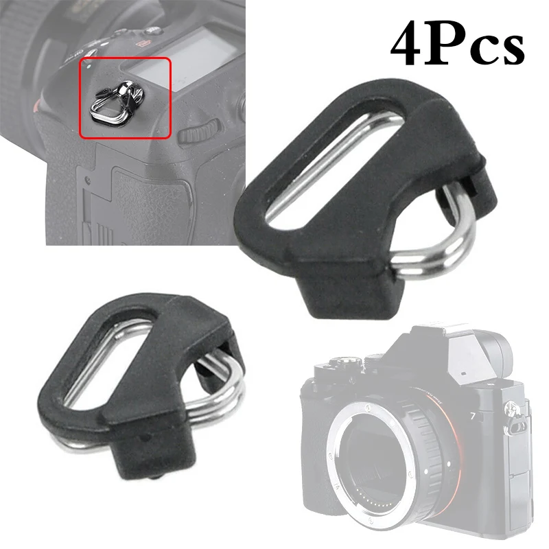 4 Pack Triangular Split Rings For Camera Strap Buckle Stainless Steel Metal Connectors For Panasonic DSLR Shoulder Belt Ha
