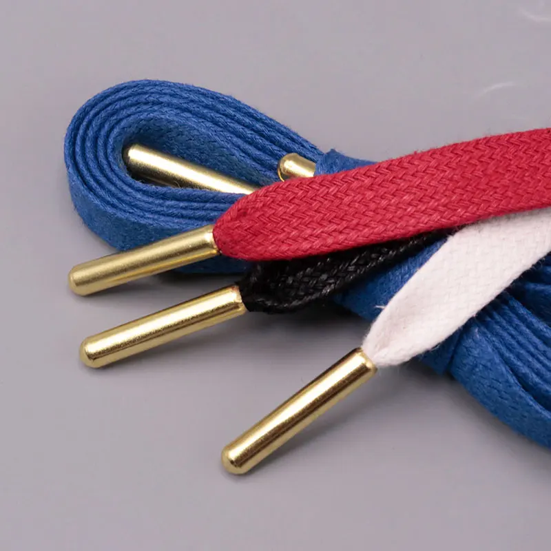 

Coolstring 8MM Golden Metal Tips Shoelace Cotton Waxed Waterproof Black White Red Blue Tape Sneaker Canvas Unisex Cord Wholesale