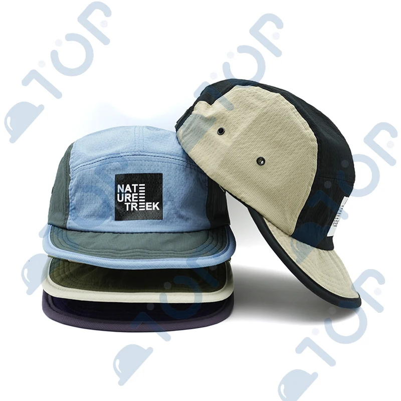 Quick-Dry Soft Brim Baseball Cap Adjustable Short Brim Sport Caps Splicing Color Hat Hats Unisex Outdoor Summer Hiking Running