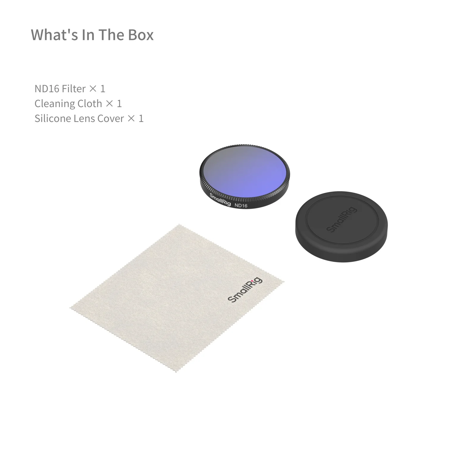 SmallRig ND16 / ND32 filter voor DJI Osmo Action 6 met siliconen lensbeschermer, regenboogkleurig hoog-aluminium glas, klikbevestiging, 6084 / 6085