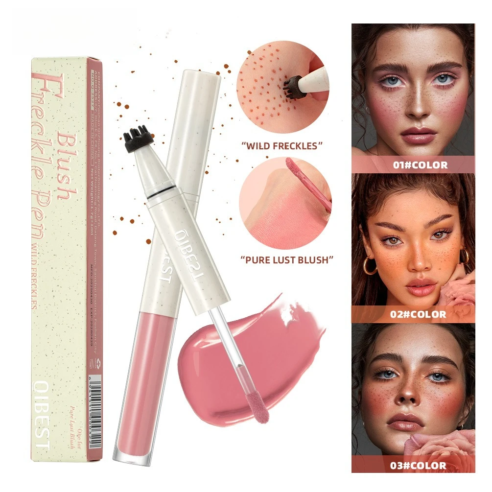 

Freckle Stamp, 2-IN-1 Freckle Pen with Blush, Faux Freckle Stamp, Natural Makeup, 5 Sec Quick-drying, Waterproof, Long-Lasting