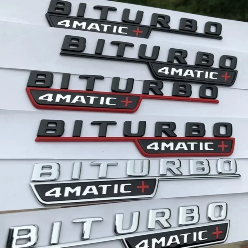 

3D Car Fender BITURBO 4MATIC Badge Emblem Sticker For Mercedes C43 AMG W205 W204 E43 W213 W212 GLC43 GLE43 W166 W167 Accessories