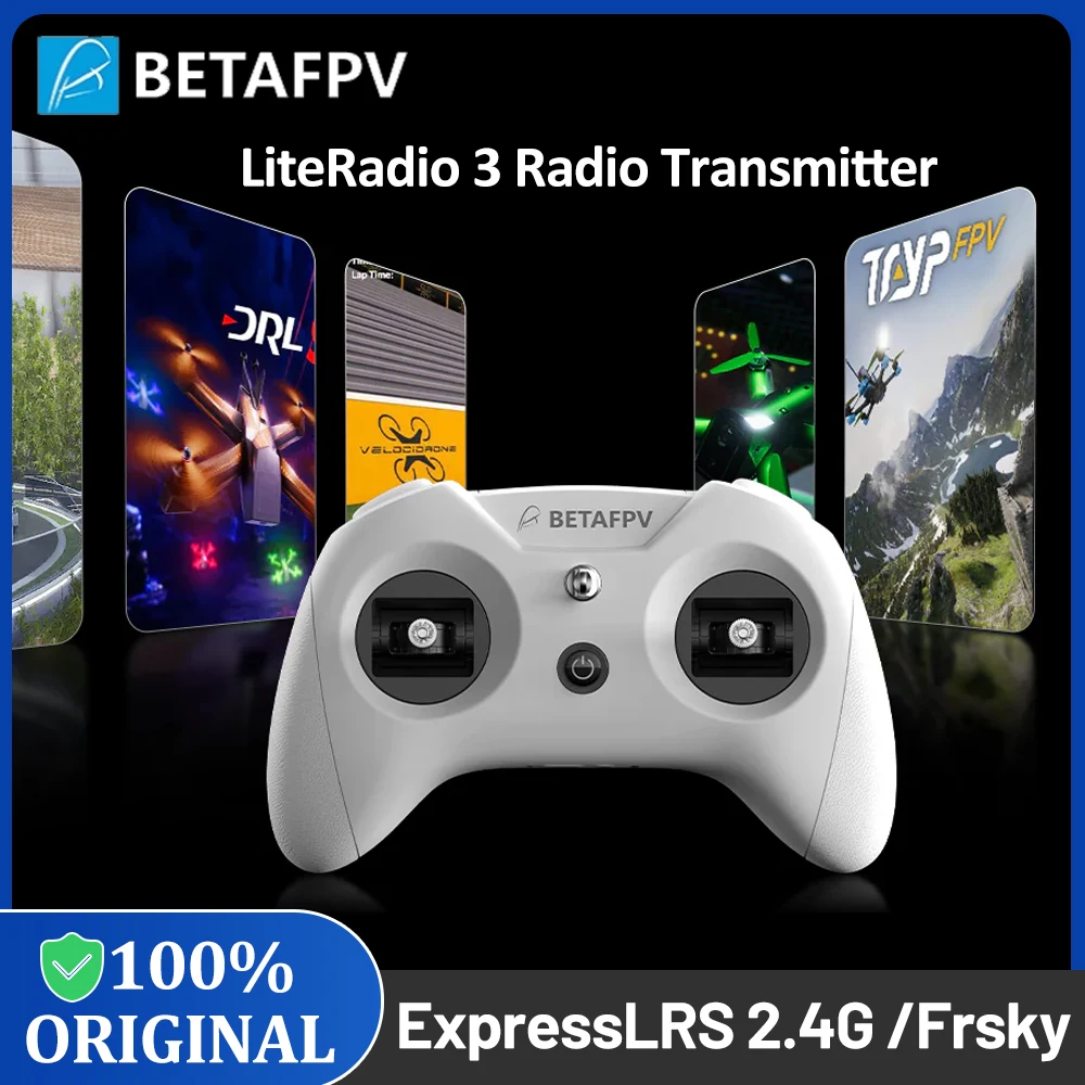 BETAFPV LiteRadio 3 Radio Transmitter M2 ExpressLRS 2.4G / Frsky 8 Channels Built-in 2000mAh Battery USB 3.0 Type-C
