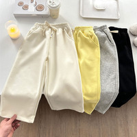 Spring Autumn New Kids Wide Leg Pants Boys Girls Baby Sports Pants Korean Fashion Versatile Solid Children Straight Leg Trousers