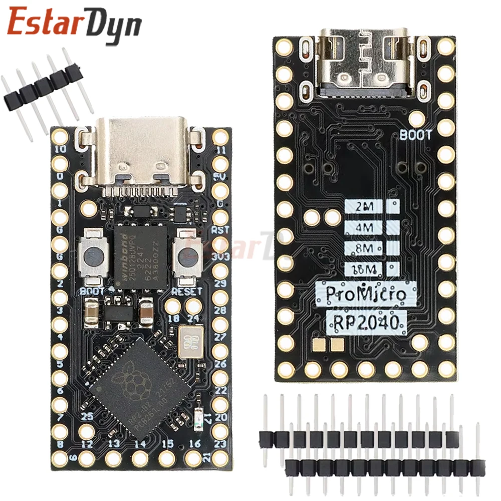 Estardyn RP2040 Pro Micro Development Board 4MB/16MB Dual-Core Supports Mciro Python Compatible For Raspberry PI PICO