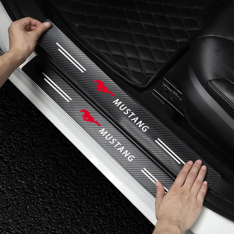 For Ford Mustang Universal Big Size Shelby GT 2015-2022 Auto Accessories Auto Door Sticker Threshold Waterproof Car Stickers view 6