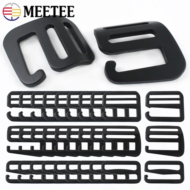 

10/20Pcs 20/25/32/38mm Black G Ring Hook Metal Buckles Bag Strap Tri-Glide Slider Clasp Backpack Adjust Buckle DIY Accessories