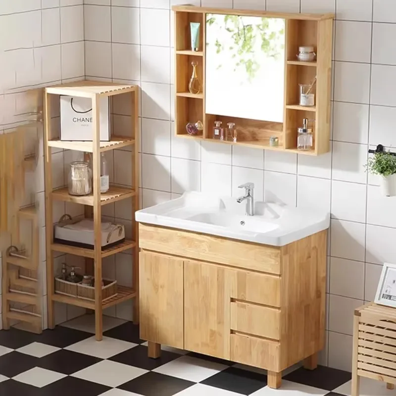 

Bathroom Column Storage Towel Cabinet Furniture Kitchen Drawer Wooden Luxury Wall Pharmacy Sinks Wc Sink Base Corner Washbasin