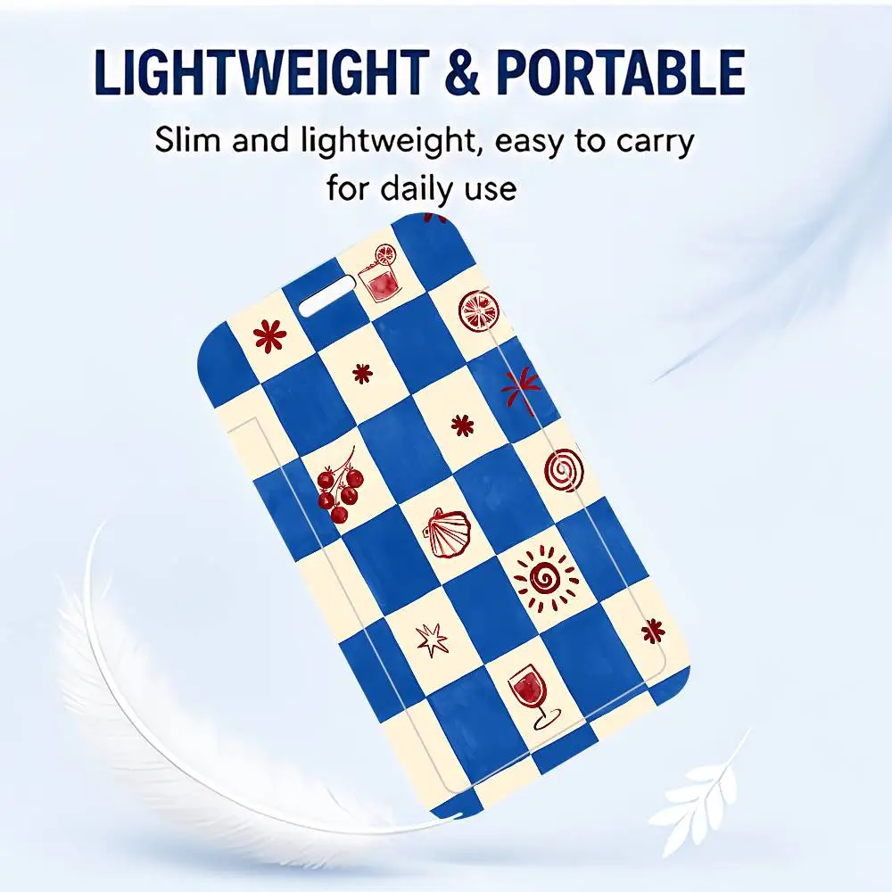 Retro Polaroid Style ID Card Holder Cute PVC Badge Holder Cartoon Card Cover Student ID Bus Card Case With Clear Window