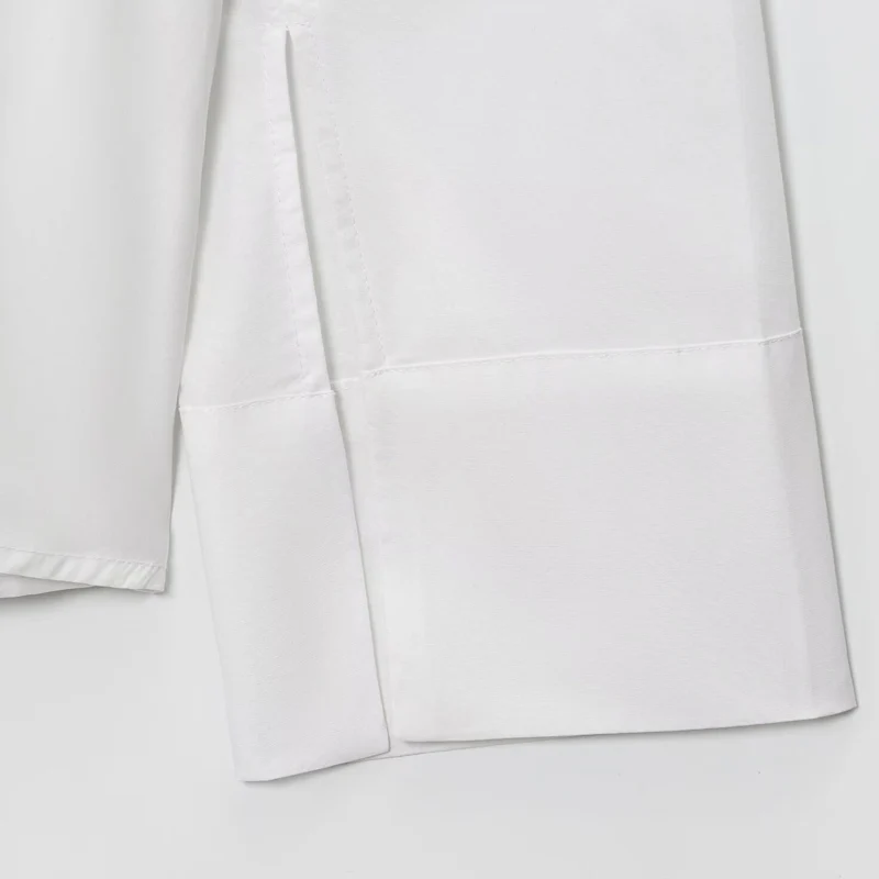 HXAO Woman 2025 Oversized Embroidered Shirt Spring Summer White Black Shirts & Blouses Large Size Long Sleeve Shirts Chic Blouse