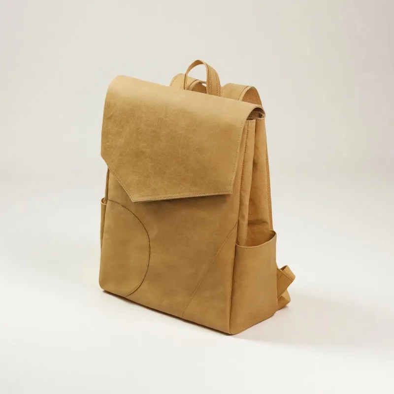 Men's Casual Retro Backpack American Lightweight Shoulder Waterproof Sports Travel Bag with Cotton Lining