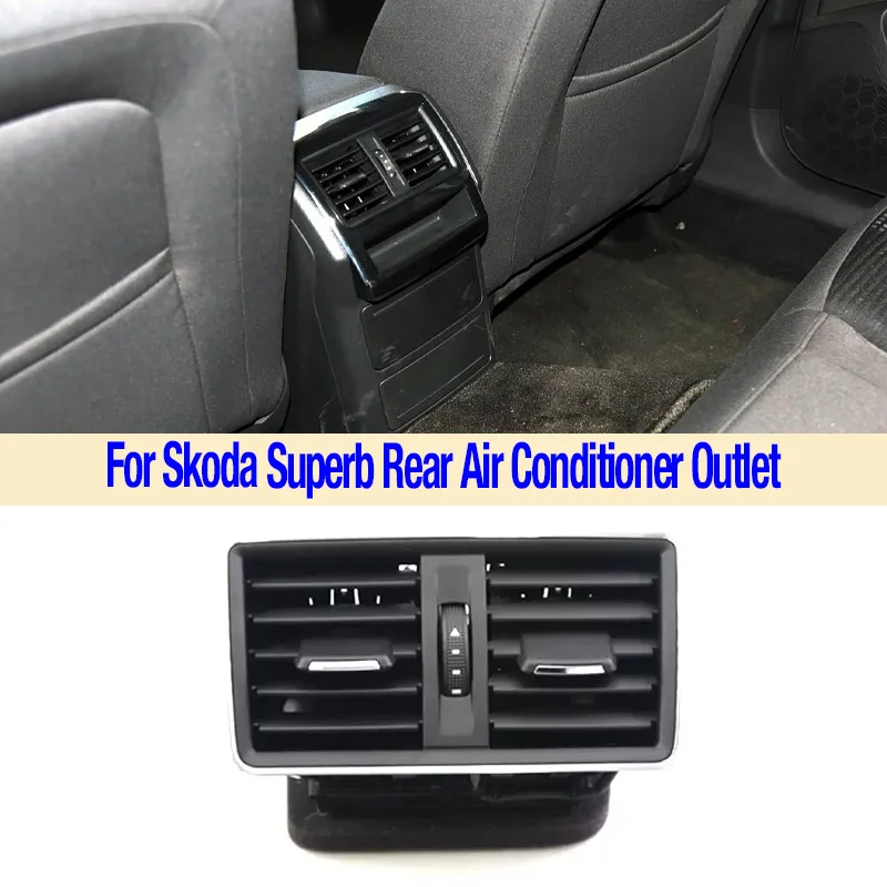 For Skoda Superb Air Conditioner Outlet Rear Panel Grille AC Air Outlet Adjustment Knob Center Console Dashboard Car Accessories